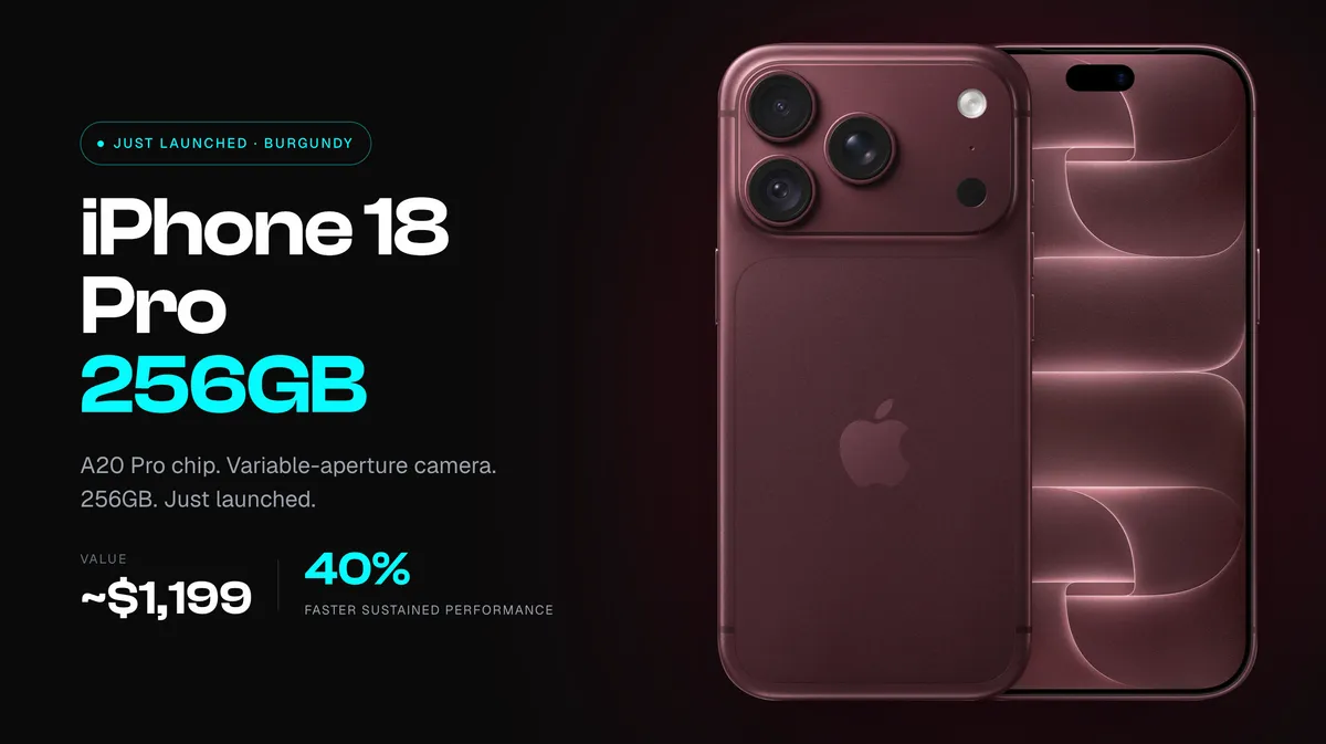 NEW 🔥 iPhone 18 Pro 256GB in Burgundy 🔥